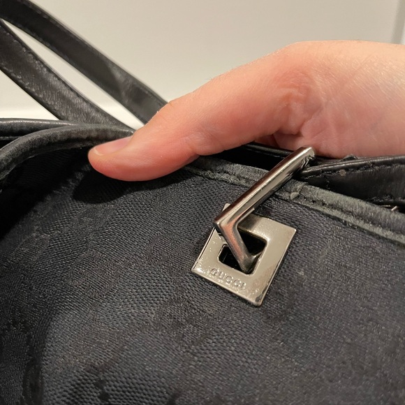 Gucci GG Monogram Black Tote Authentic - Picture 7 of 9